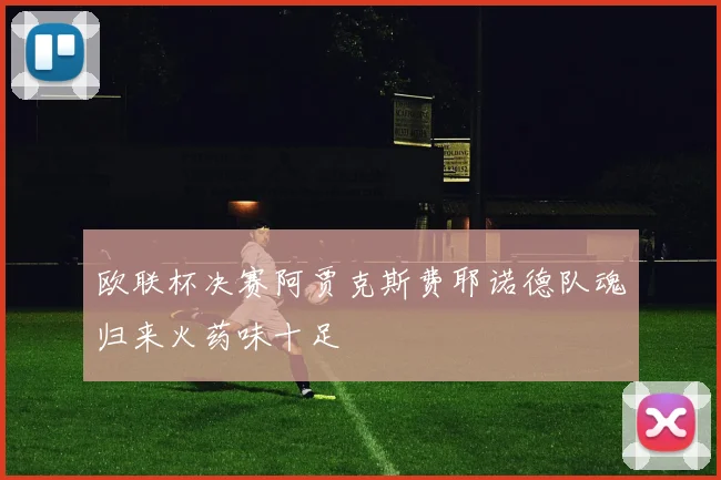 欧联杯决赛阿贾克斯费耶诺德队魂归来火药味十足